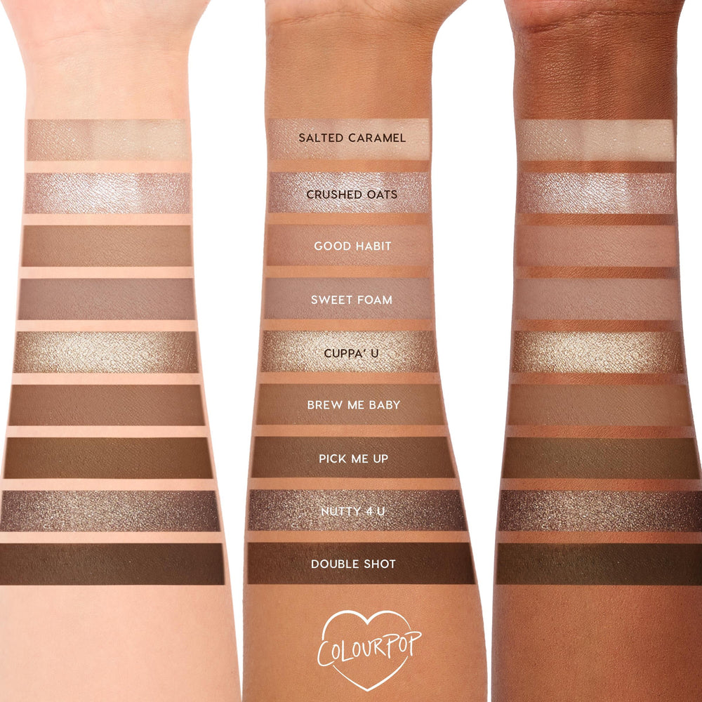 ColourPop Deja Brew: consejos de pinceles para pigmentación máxima con brochas planas.