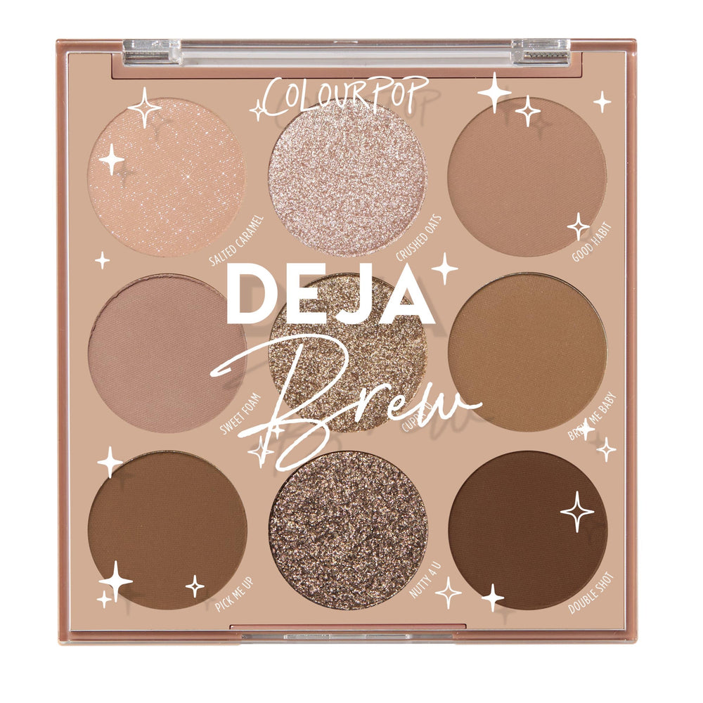 ColourPop Deja Brew: paleta de ojos para looks diarios con tonos fríos.