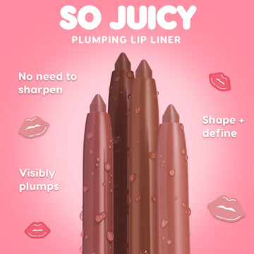 ColourPop So Juicy Jaguar delineador labial muestra tono suave en la piel.