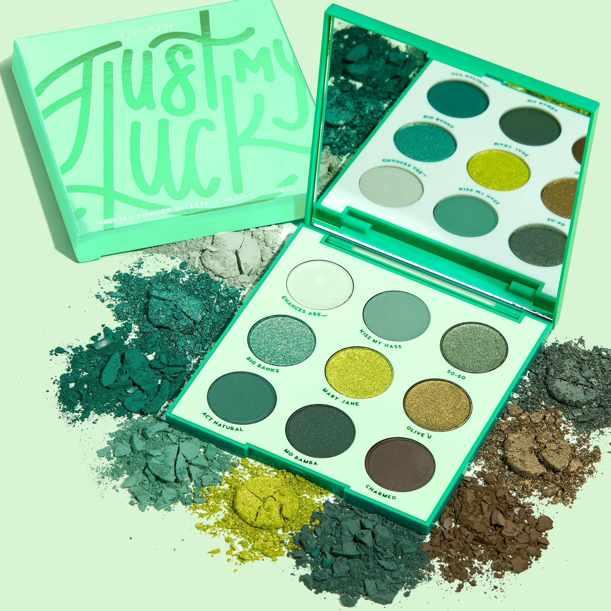 ColourPop Just My Luck: aplicación precisa con pincel para color intenso.