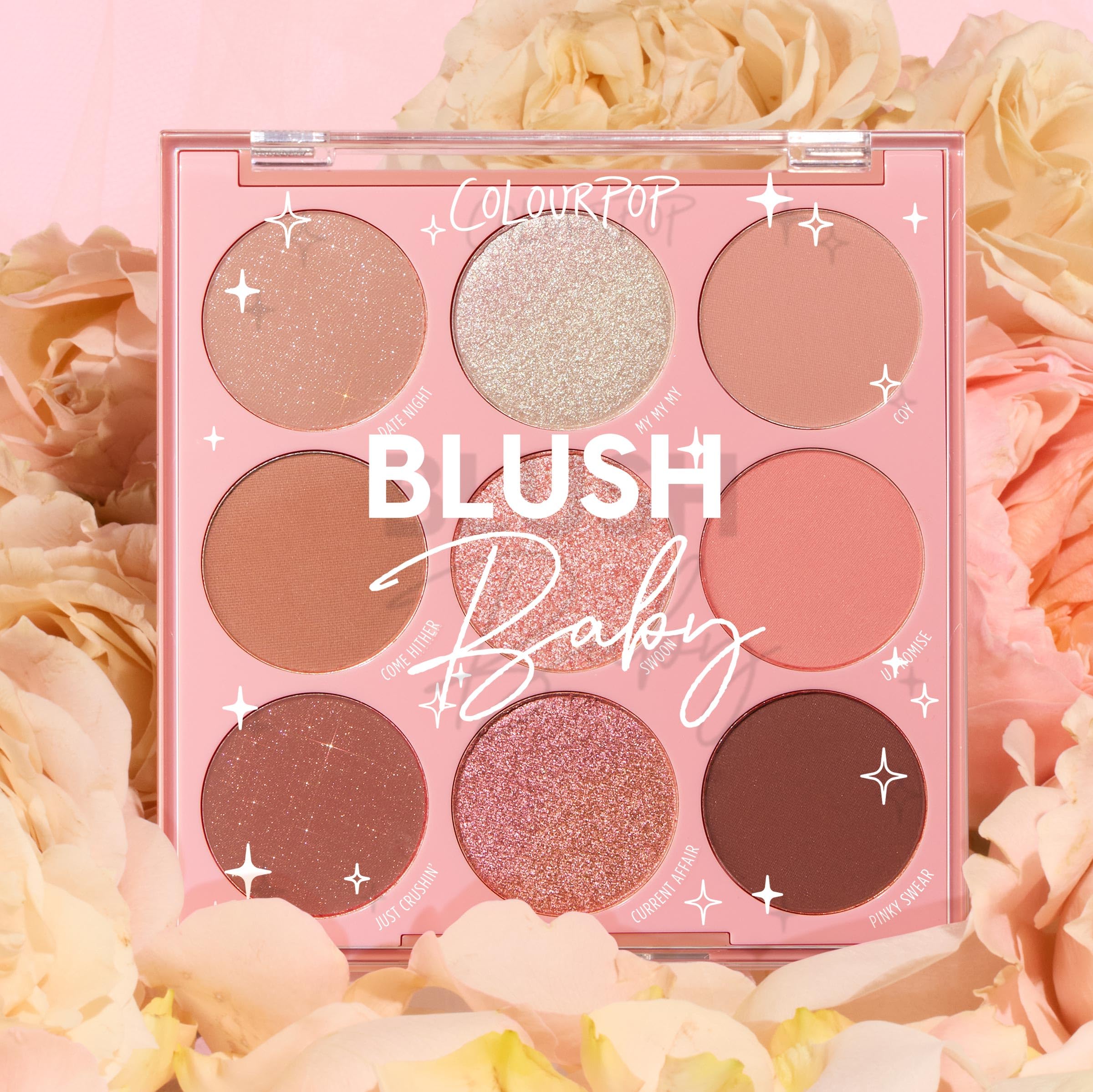 ColourPop vista frontal de paleta revela tonos naturales para diario.