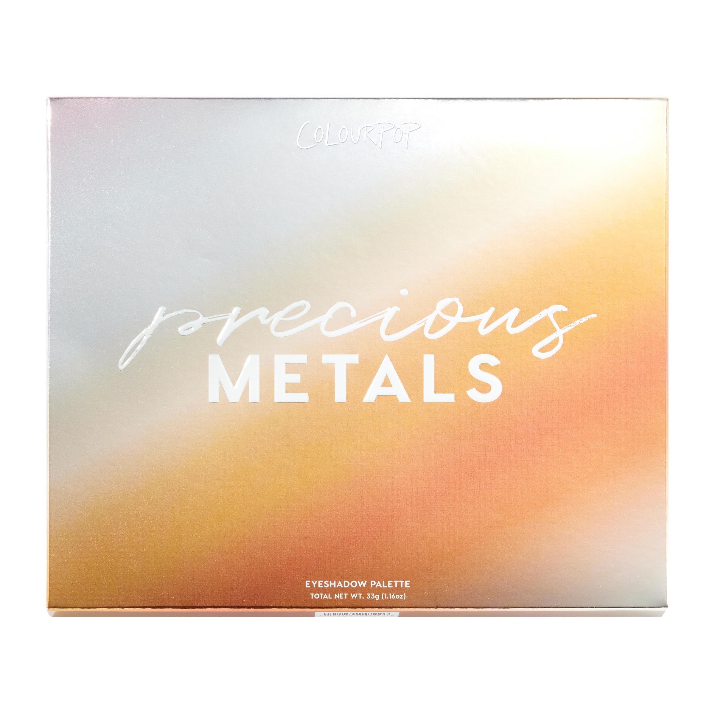 ColourPop Precious Metals: empaque compacto ideal para retoques durante el día.