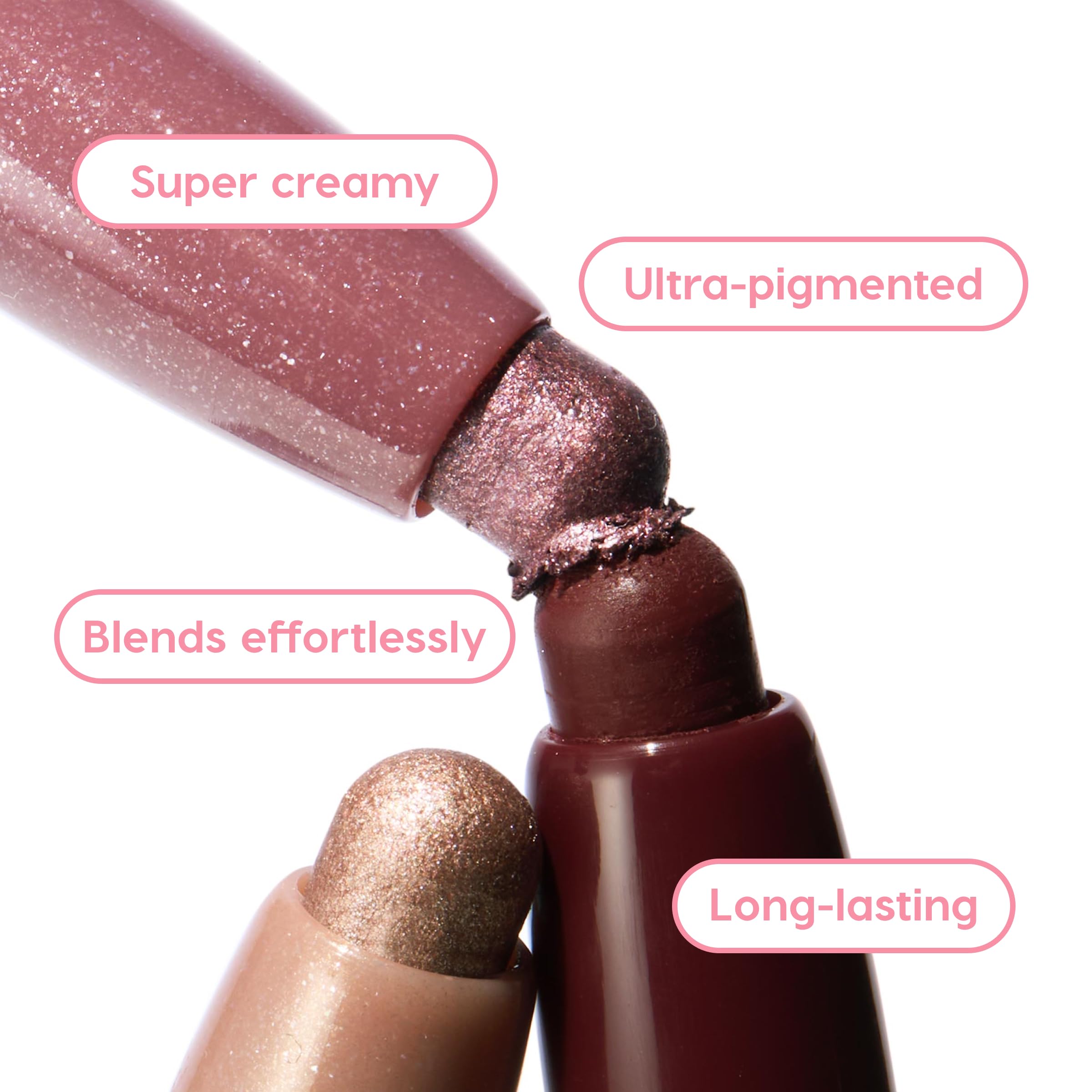 ColourPop Rose Goals Shadow Stix con afilador integrado para precisión rápida.