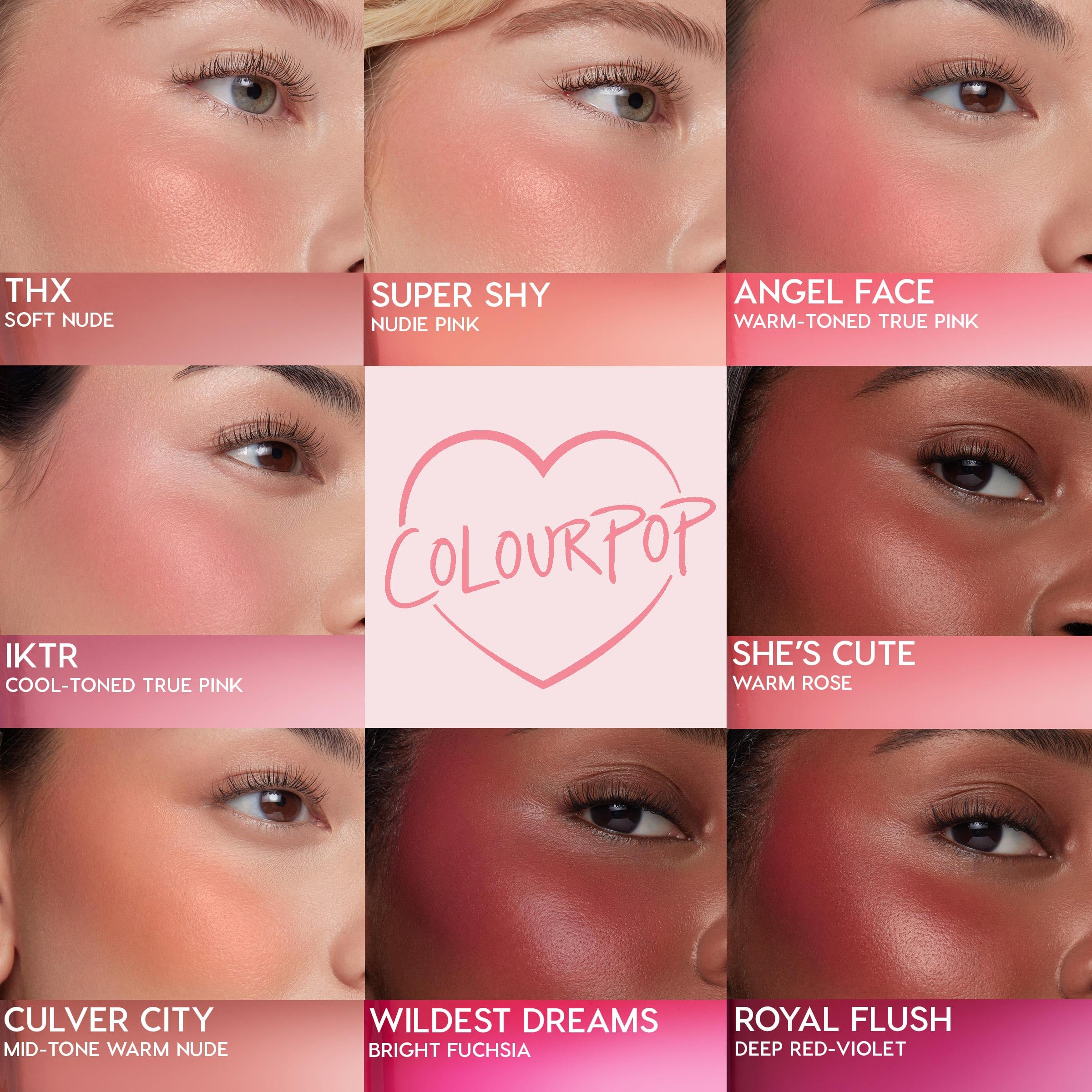 ColourPop Rubor Líquido Ligero diseñado en California con enfoque libre de crueldad.