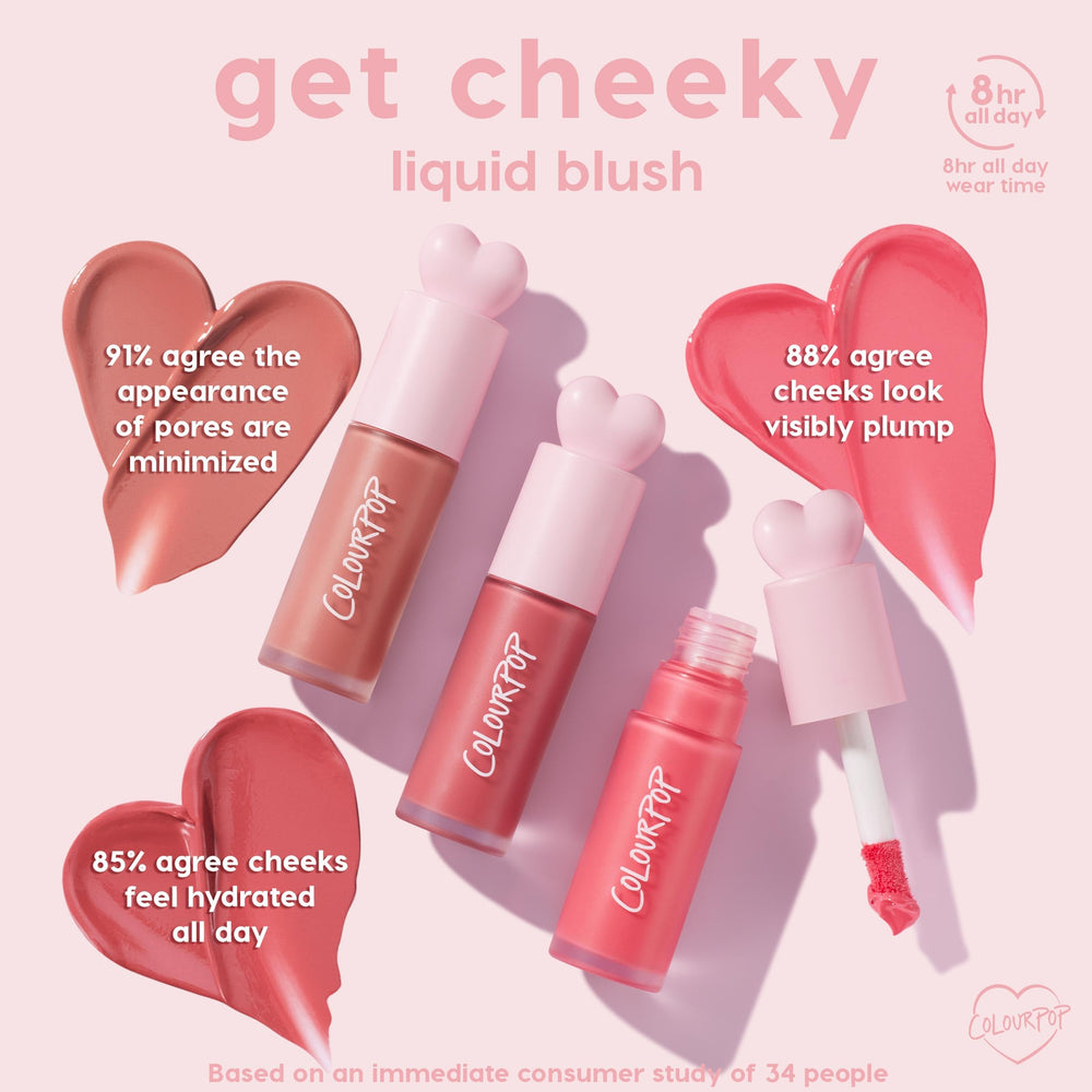ColourPop Rubor Líquido Ligero contiene hidratantes para una sensación suave.