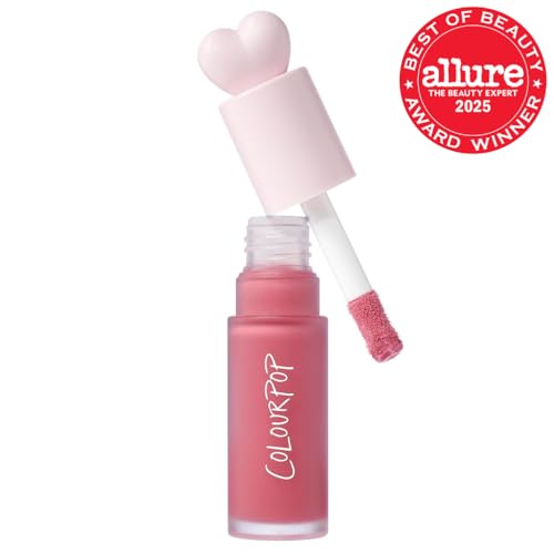 ColourPop Rubor Líquido Ligero muestra un swatch luminoso para un look radiante.