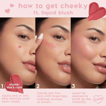 ColourPop Rubor Líquido Ligero se aplica debajo de la base para un flush natural.