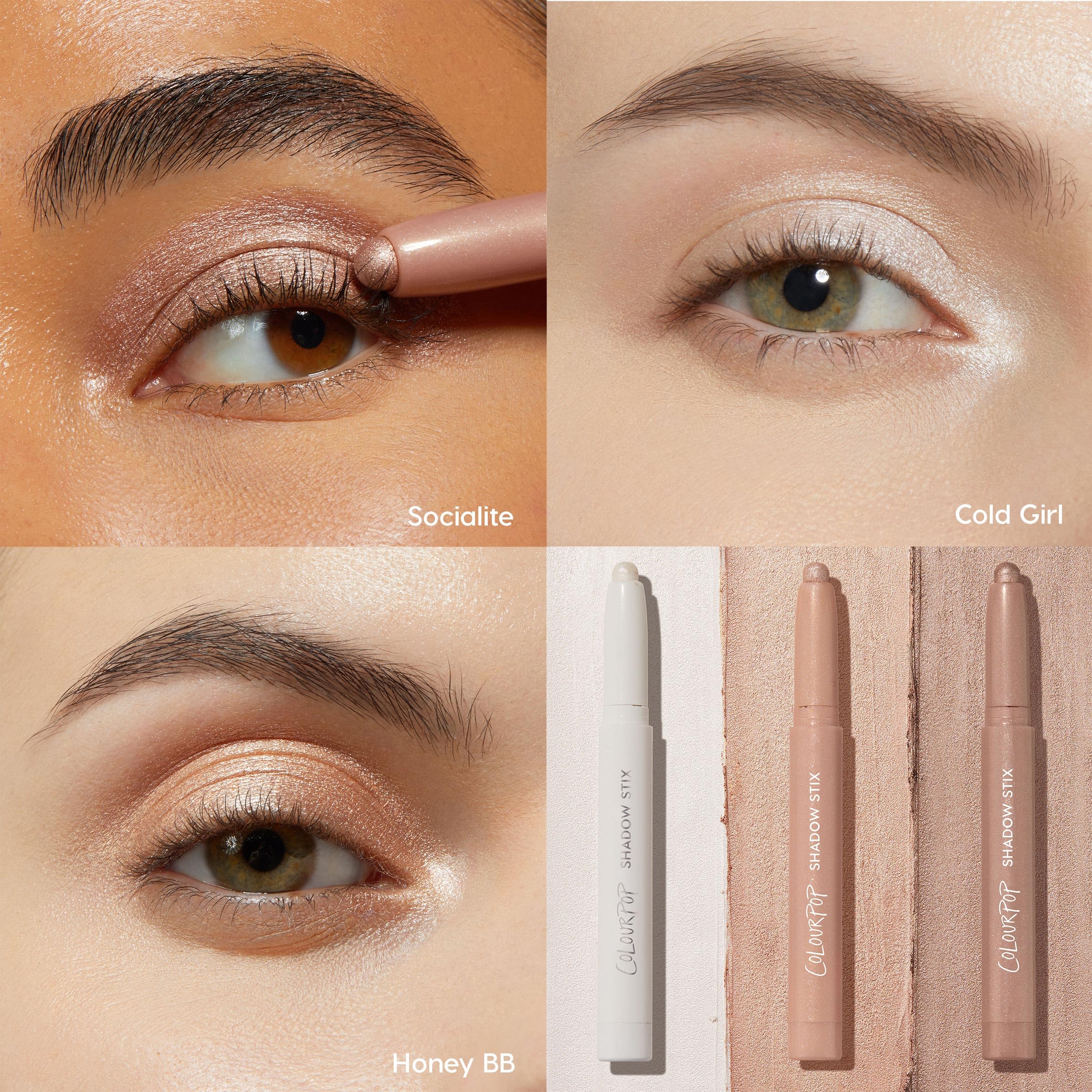 ColourPop Shadow Stix vegan cruelty-free formula for clean beauty.