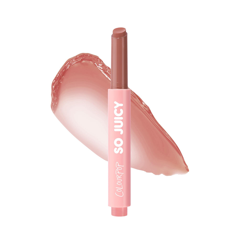 ColourPop So Juicy Plumping Lip Gloss Balm bottle shows a hydrating gloss for plump-looking lips.