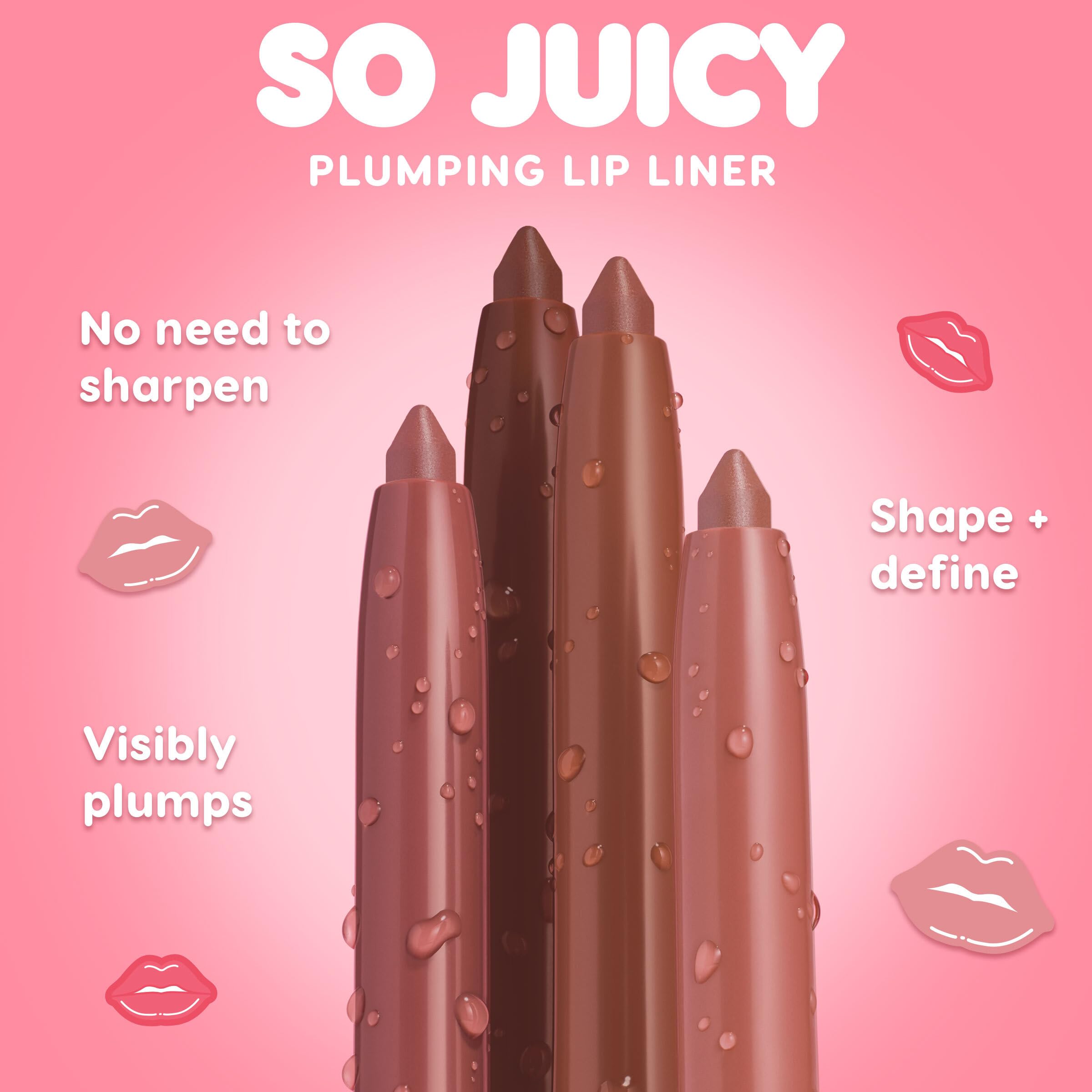 ColourPop So Juicy Plumping Delineador muestra el aplicador retráctil para una aplicación precisa.