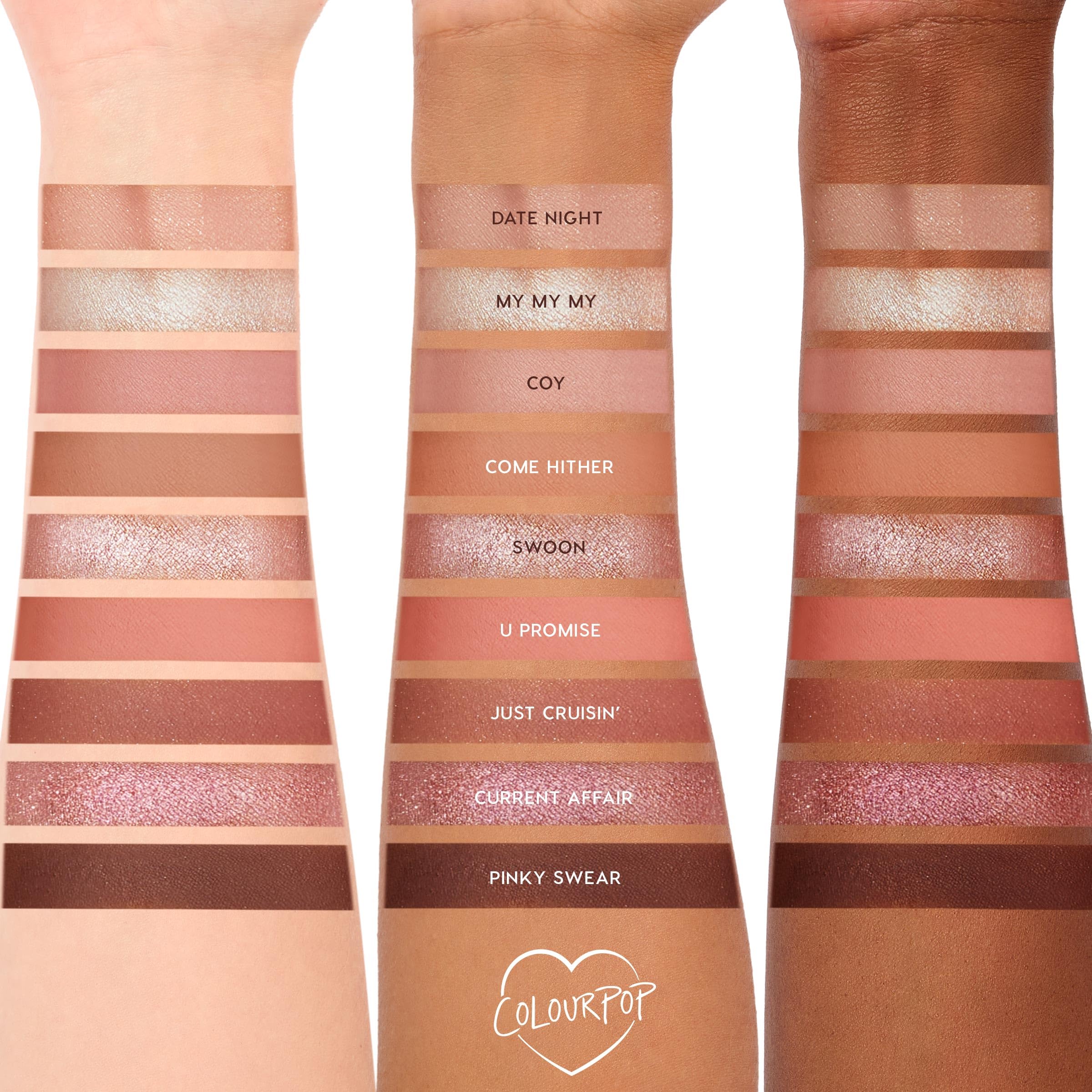 ColourPop brillo con purpurina en sombras para destellos elegantes.