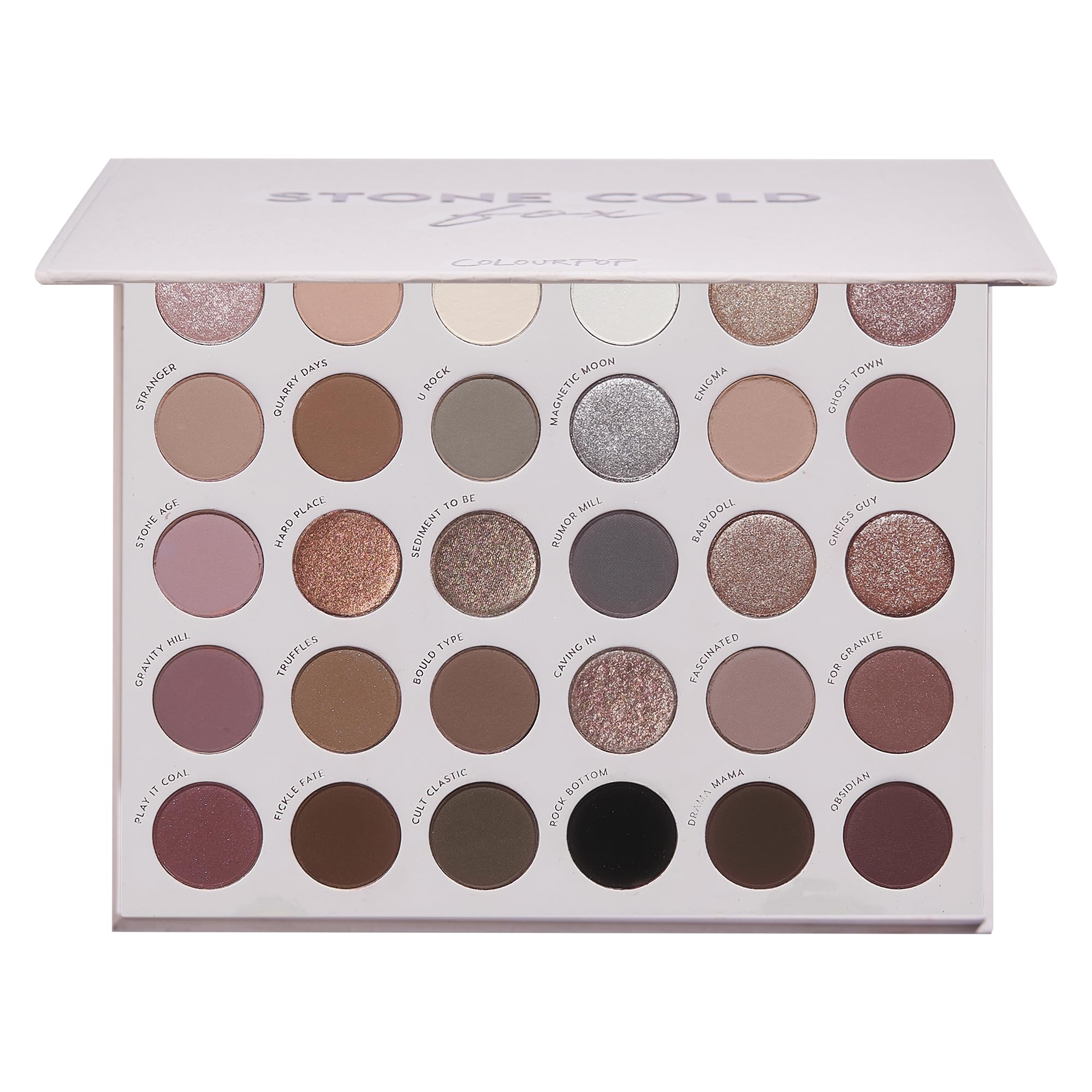 ColourPop Stone Cold Fox paleta de 30 tonos para looks versátiles y duraderos
