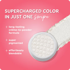 ColorPop Super Shock Shadow textura elástica crema-polvo para acabado suave.