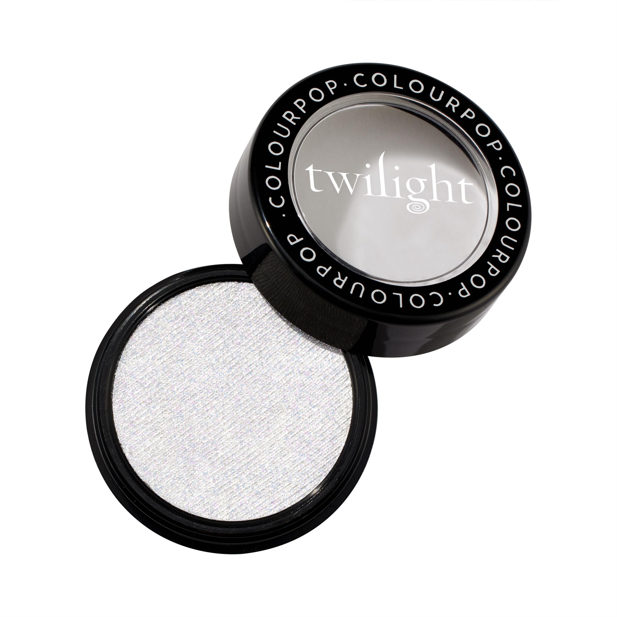 ColourPop Twilight iluminador crema-polvora muestra para realzar pómulo con brillo natural.
