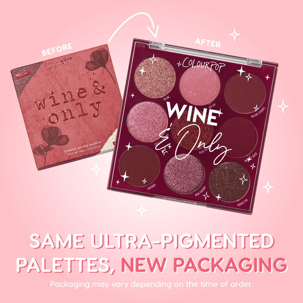 ColourPop Wine & Only: acabados mate y metalizados para combinaciones versátiles.