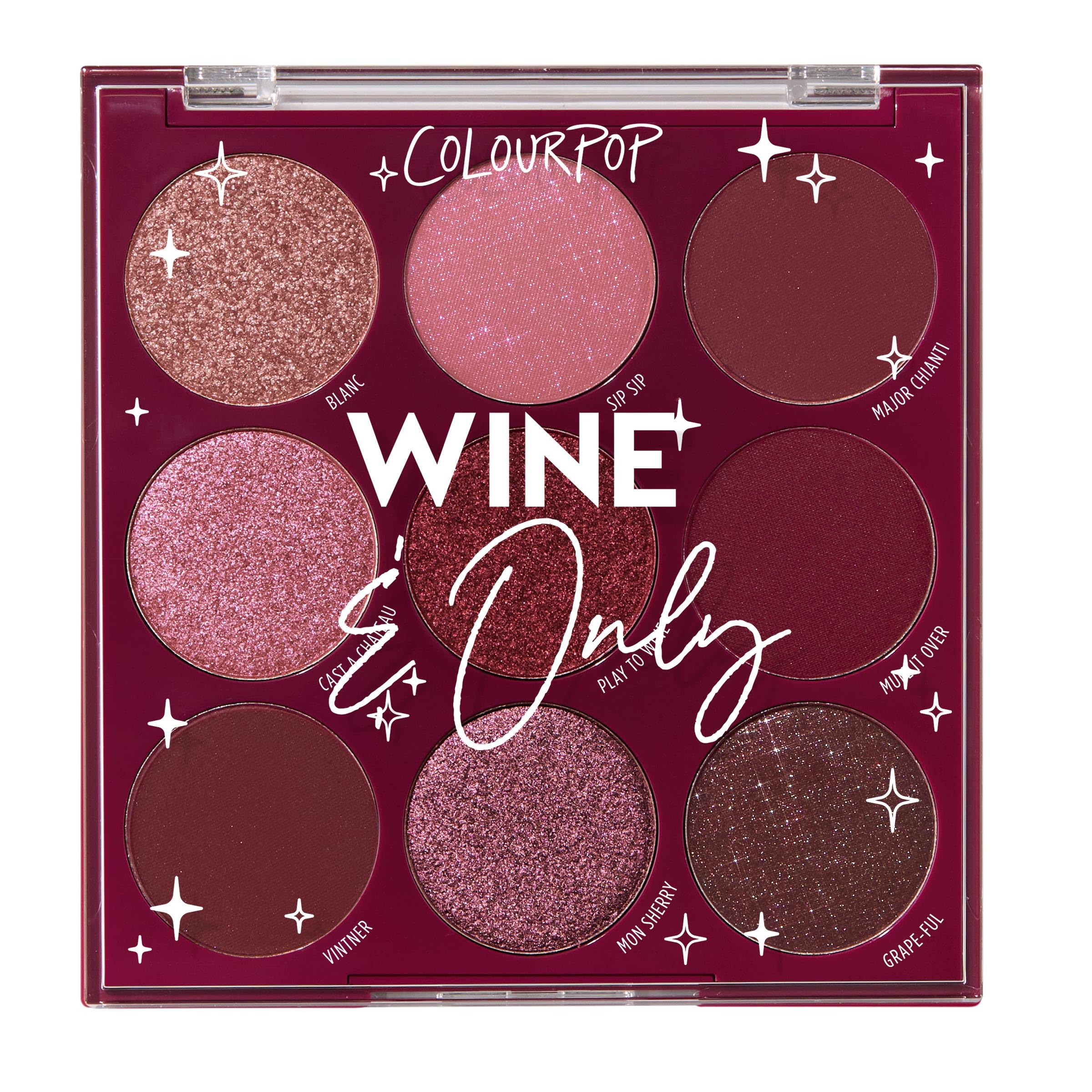 ColourPop Wine & Only: paleta en tonos bordo para looks intensos y duraderos.
