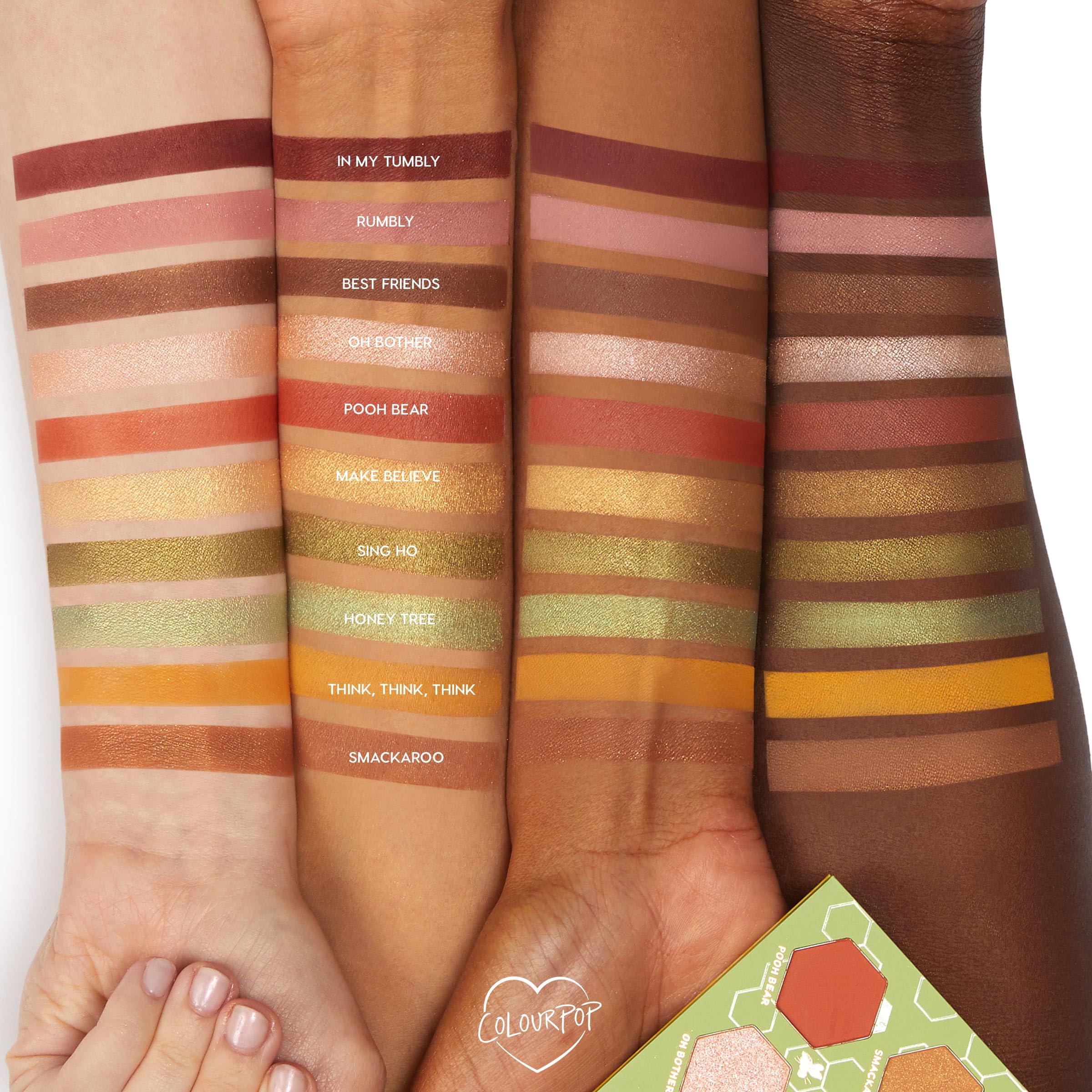 ColourPop x Winnie the Pooh pigmentación alta que ofrece color en una pasada