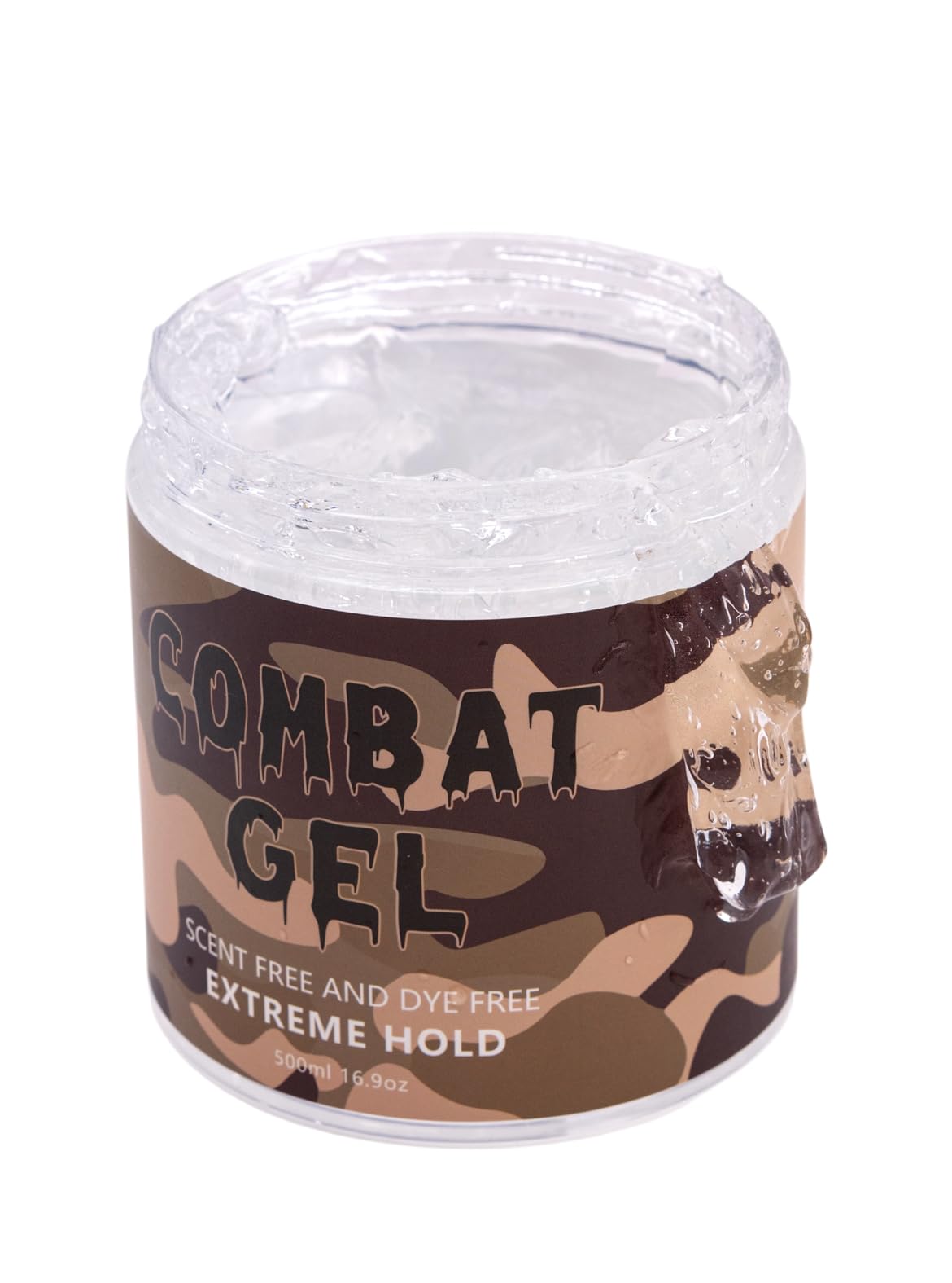 Combat Gel: bote de 500 ml sin fragancia para fijación duradera.