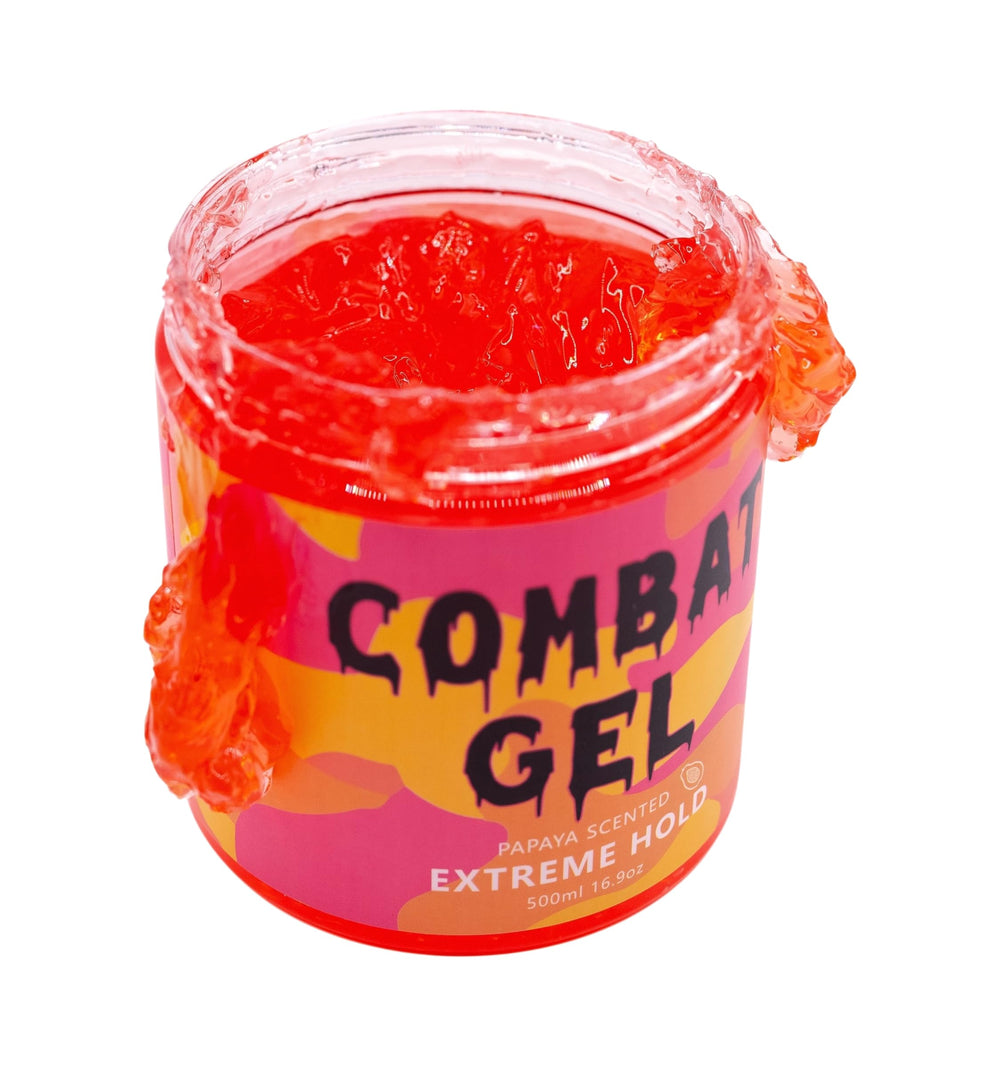 Combat Gel: definicion-rizos-bordes, fijación que mantiene el estilo.