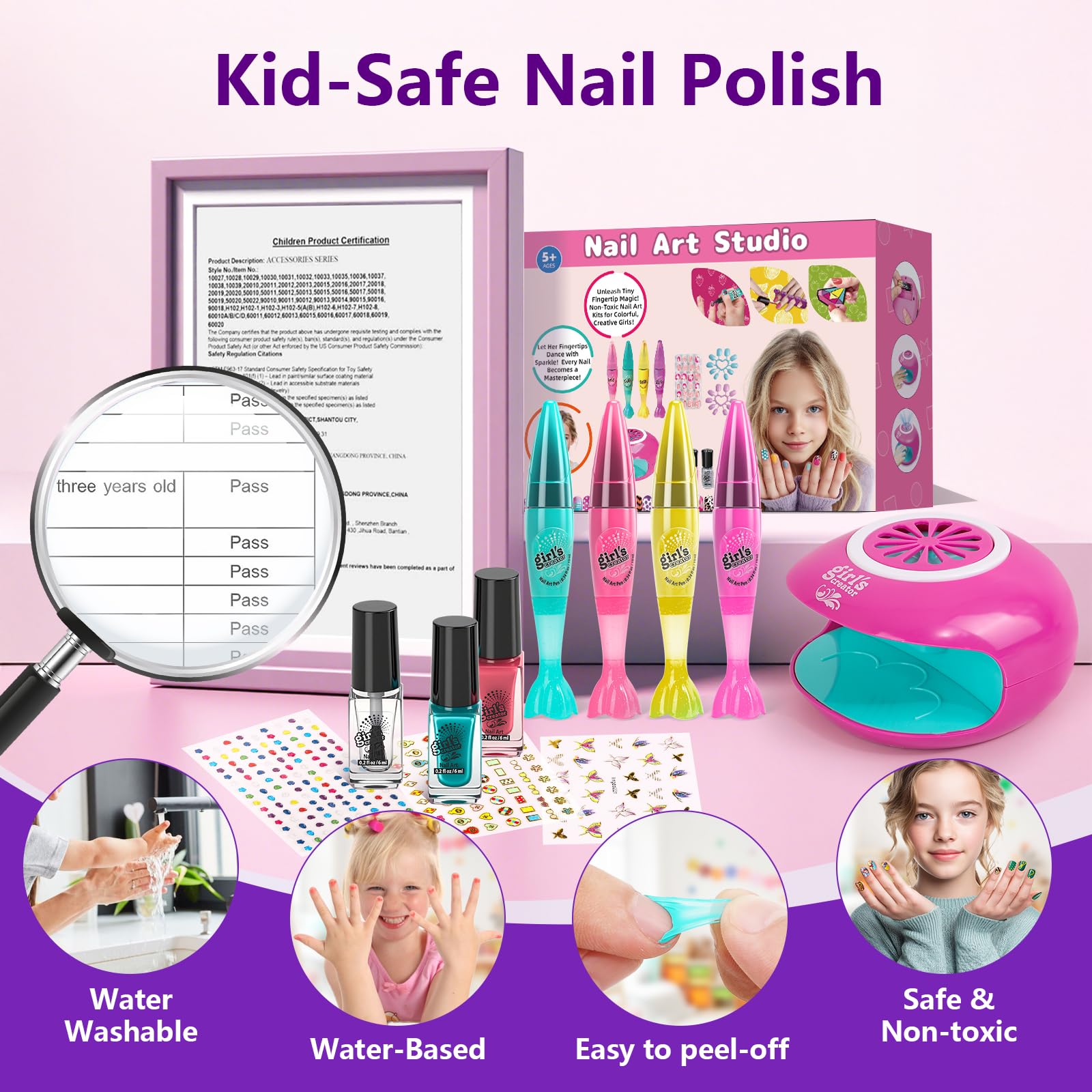 Combaybe esmaltes de uñas en 2 tonos para combinaciones creativas.