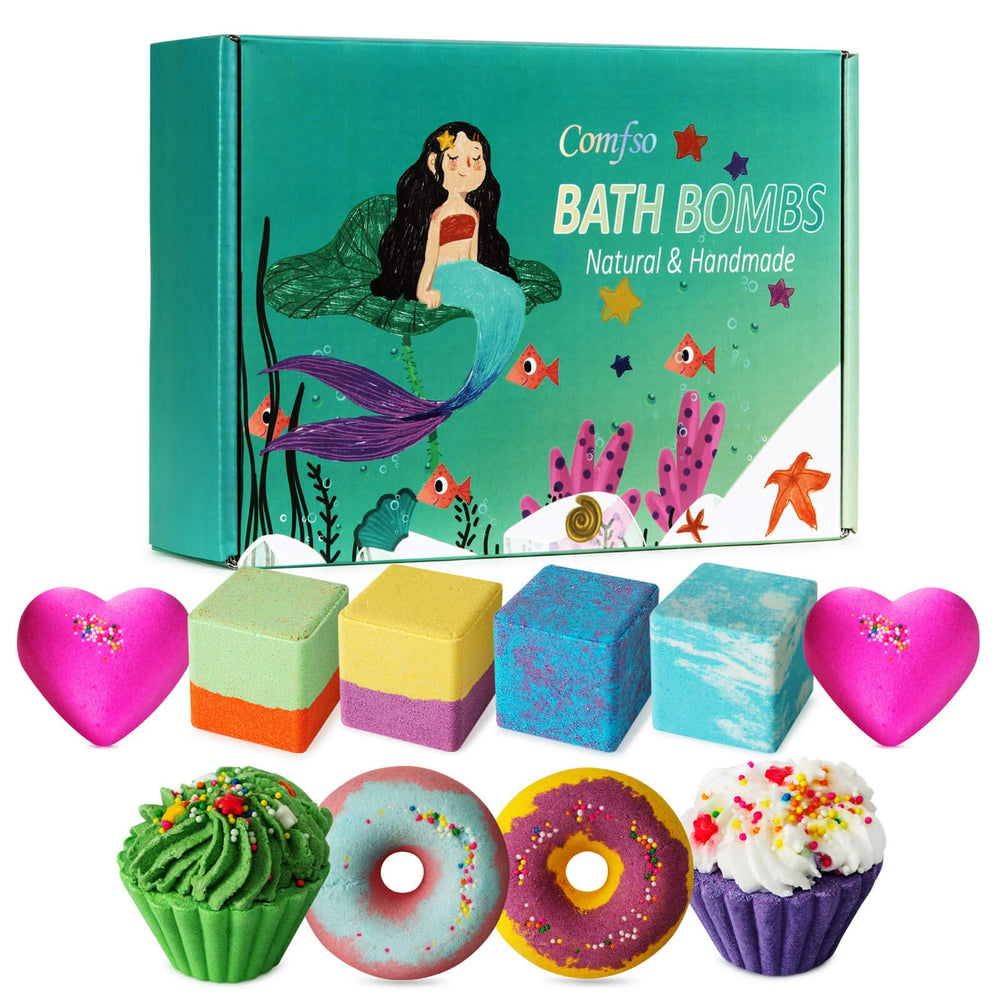 Comfso Bombas de baño, 10 aromas variados, para un baño relajante y perfumado.