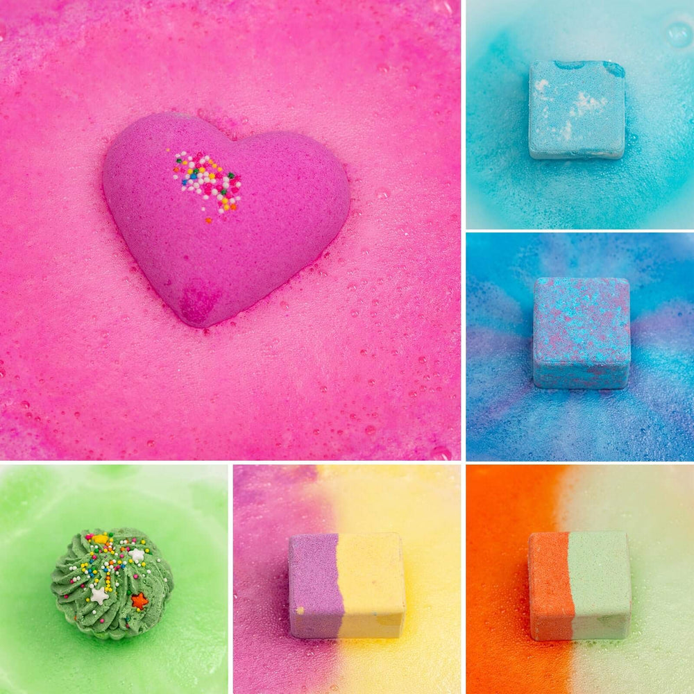 Comfso bomba de baño forma divertida y colores vivos para niños y adultos.