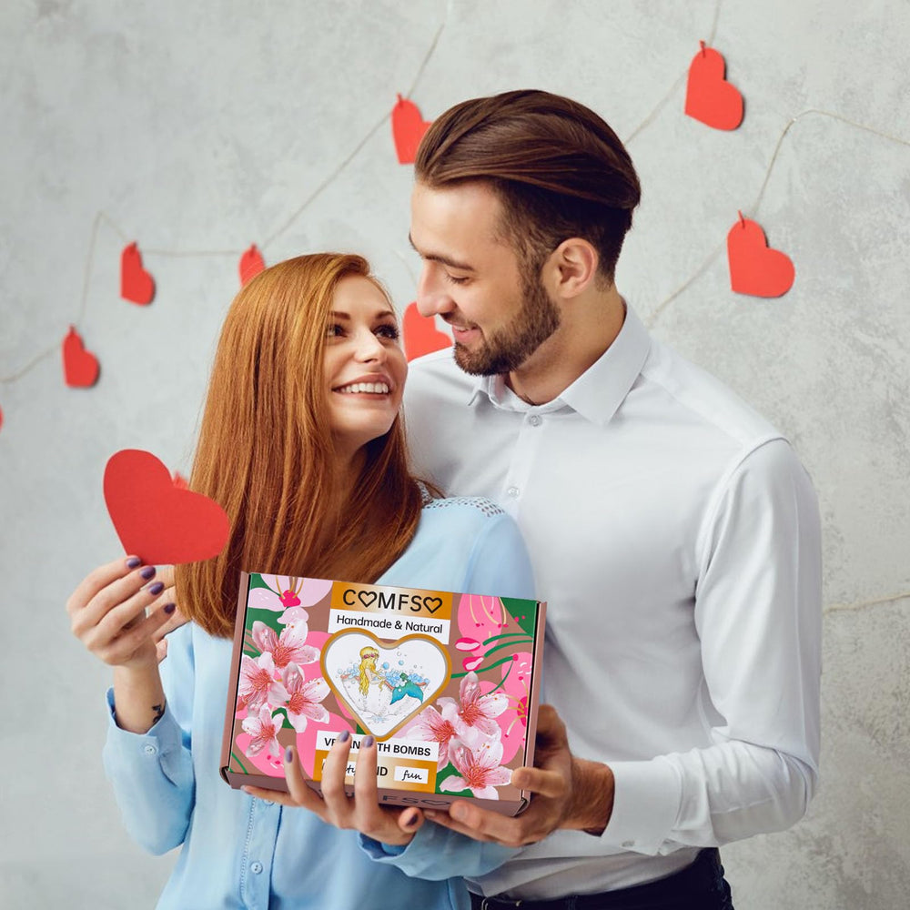 Bombas de baño Comfso formas únicas: dona, corazón, pastel para regalo