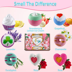 Bombas de baño Comfso rosa: color y fragancia para un baño alegre