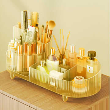 COMFYROOM acabado-transparente-dorado: estética elegante que complementa cualquier tocador.