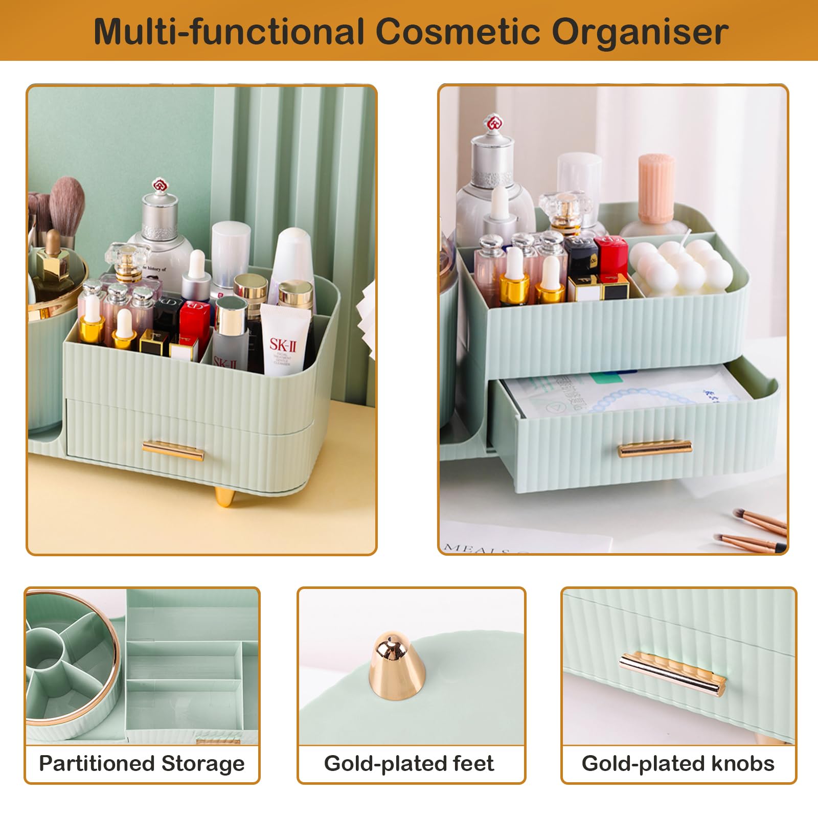 COMFYROOM cajón para cosméticos, guarda cremas y labiales de forma ordenada.