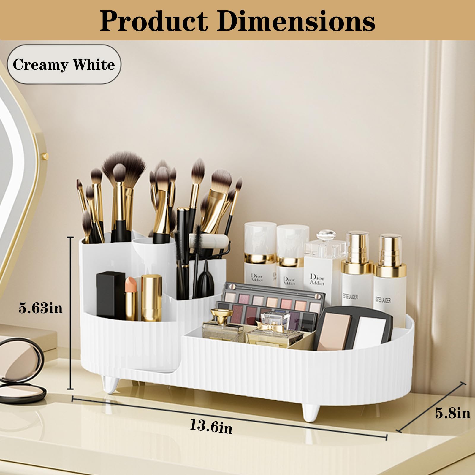 COMFYROOM compartimentos-derecho para cosméticos y cuidado de la piel, almacenamiento amplio