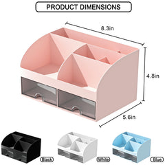 COMFYROOM organizador cepillos maquillaje rosa para orden rápido