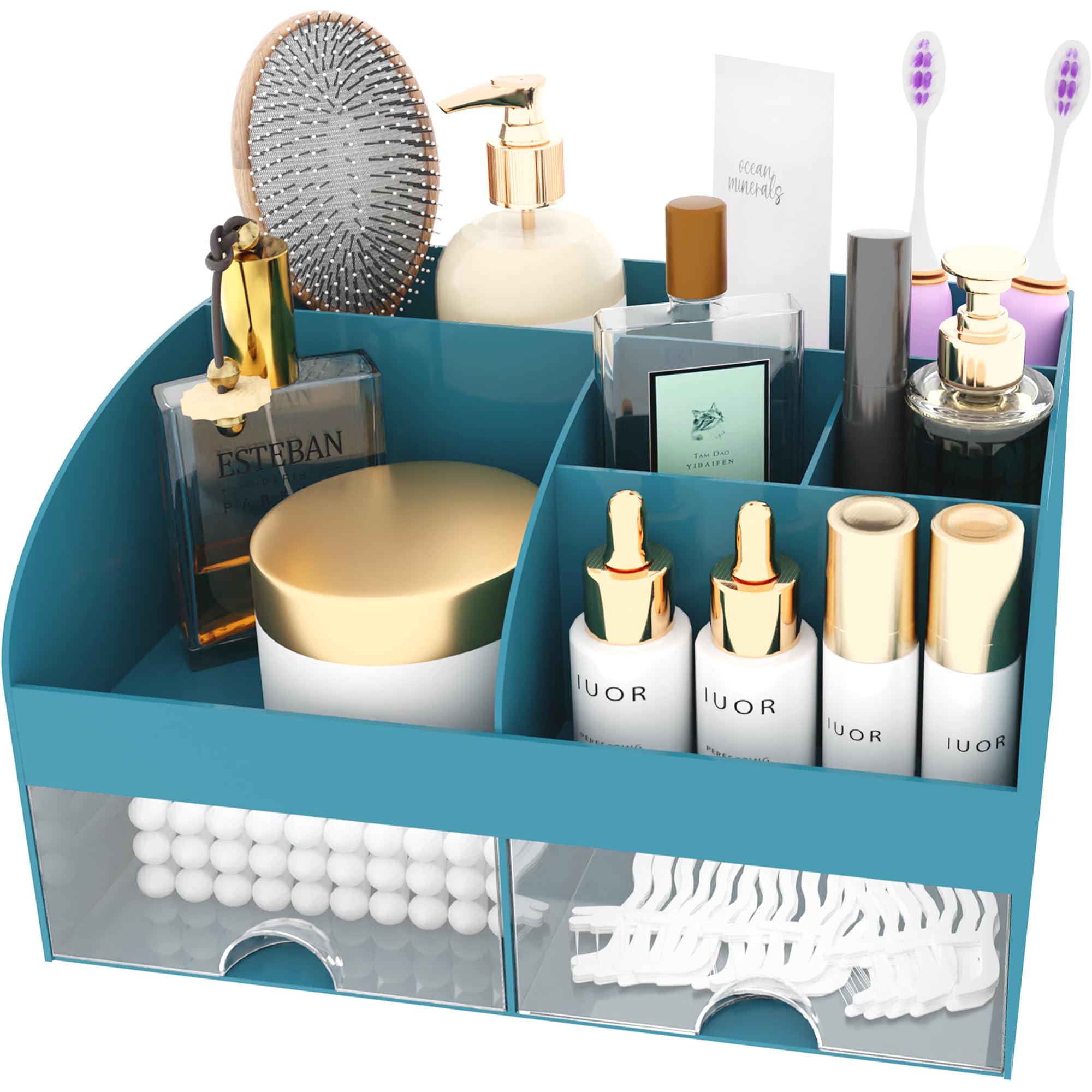 COMFYROOM organizador de cosméticos con cajones, ordena pinceles y labiales.