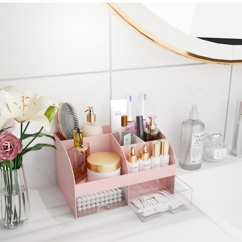 COMFYROOM organizador esmaltes maquillaje rosa para entornos compactos