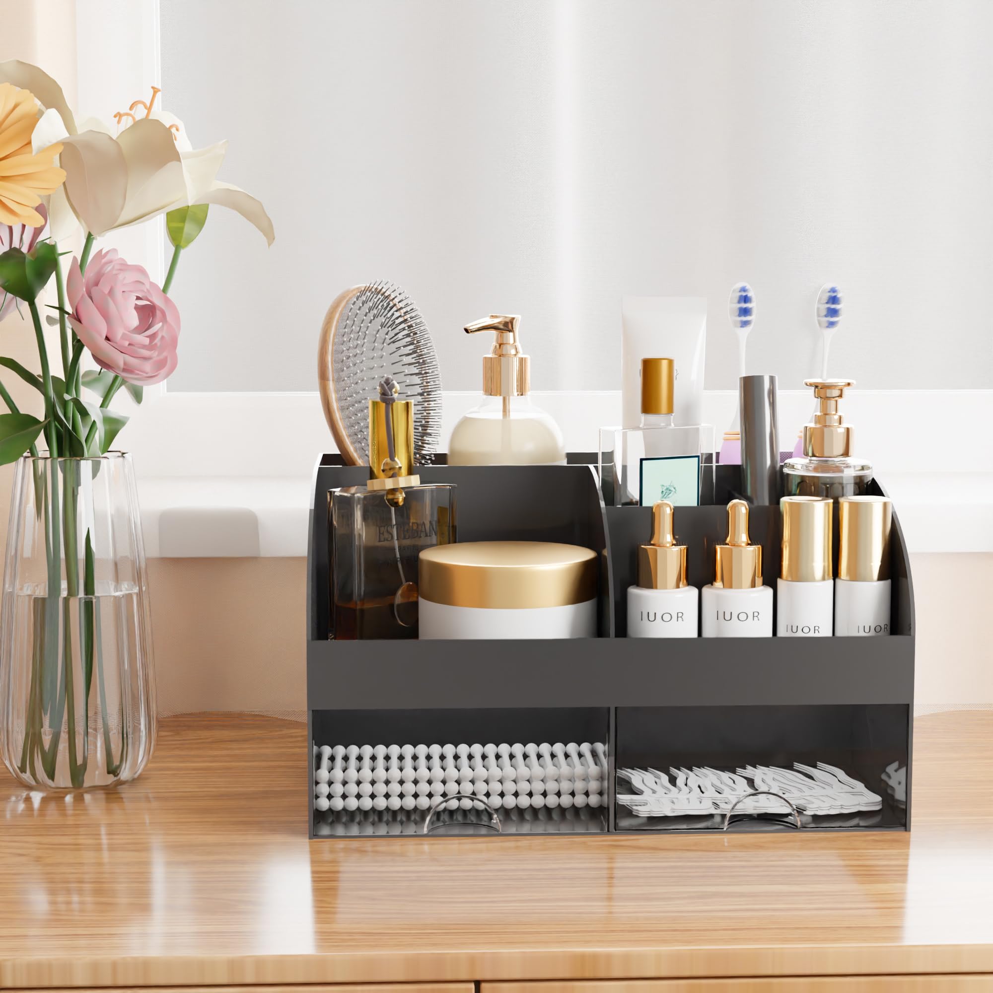 COMFYROOM organizador de maquillaje con cajones, material ABS duradero y seguro