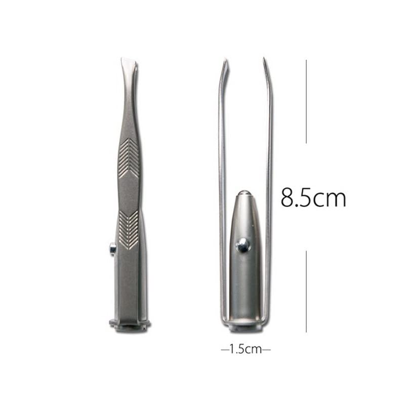Paquete de Comimark con dos pinzas para cejas y pestañas.
