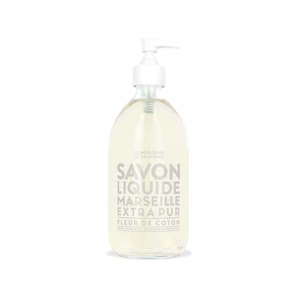 La Compagnie de Provence flacon-pompe en verre coton-fleur pour les mains