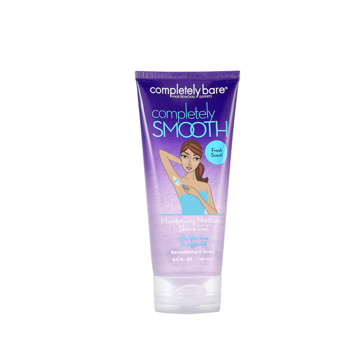Completely Bare gel de afeitado sin bultos en botella, deslizamiento suave