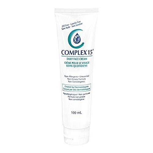 Complex 15 crema facial diaria en frasco, hidratación suave para uso diario.
