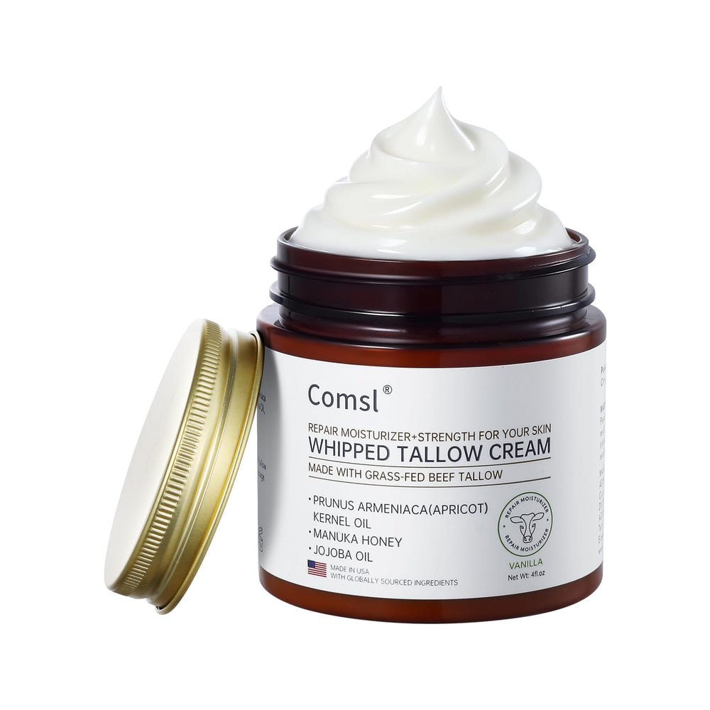 Crème comsl talg boeuf nourrissant – flacon prêt à hydrater en profondeur.