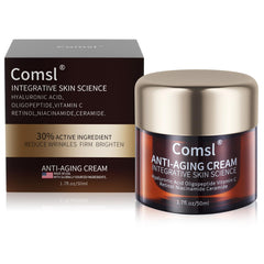 Comsl crème-visage anti-âge au rétinol et vitamine C, texture riche pour hydrater intensément.
