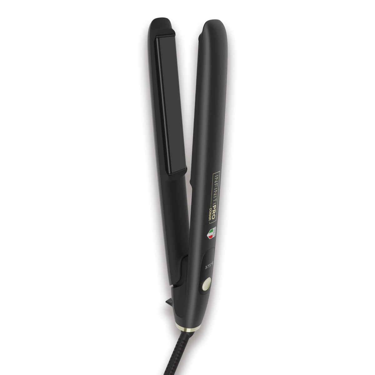 ArteBella de Conair plancha 1 pulgada en uso para alisado rápido.