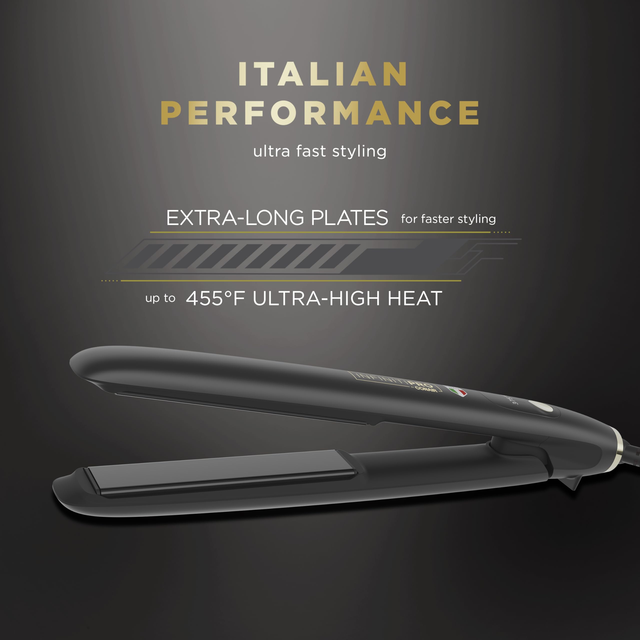 ArteBella de Conair con tecnología cerámica para calor uniforme y sin puntos calientes.