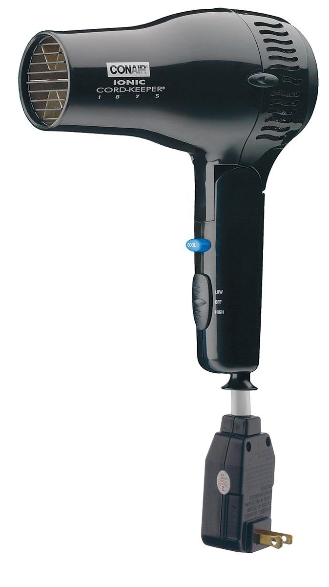 Conair Cord Keeper Secador 1875W con cable retráctil para almacenamiento compacto y secado eficiente