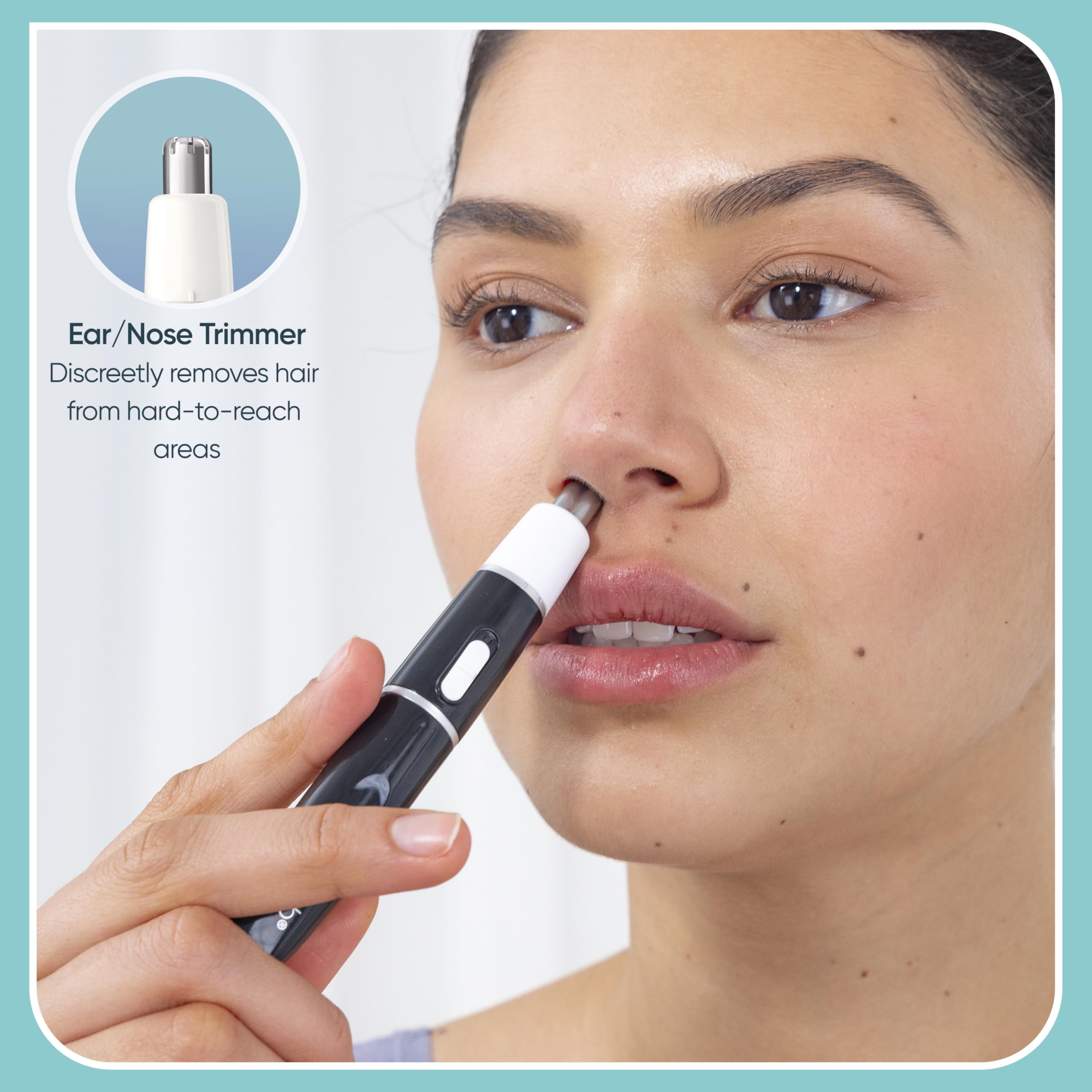 Cortador de nariz y orejas Conair Girlbomb para grooming preciso.