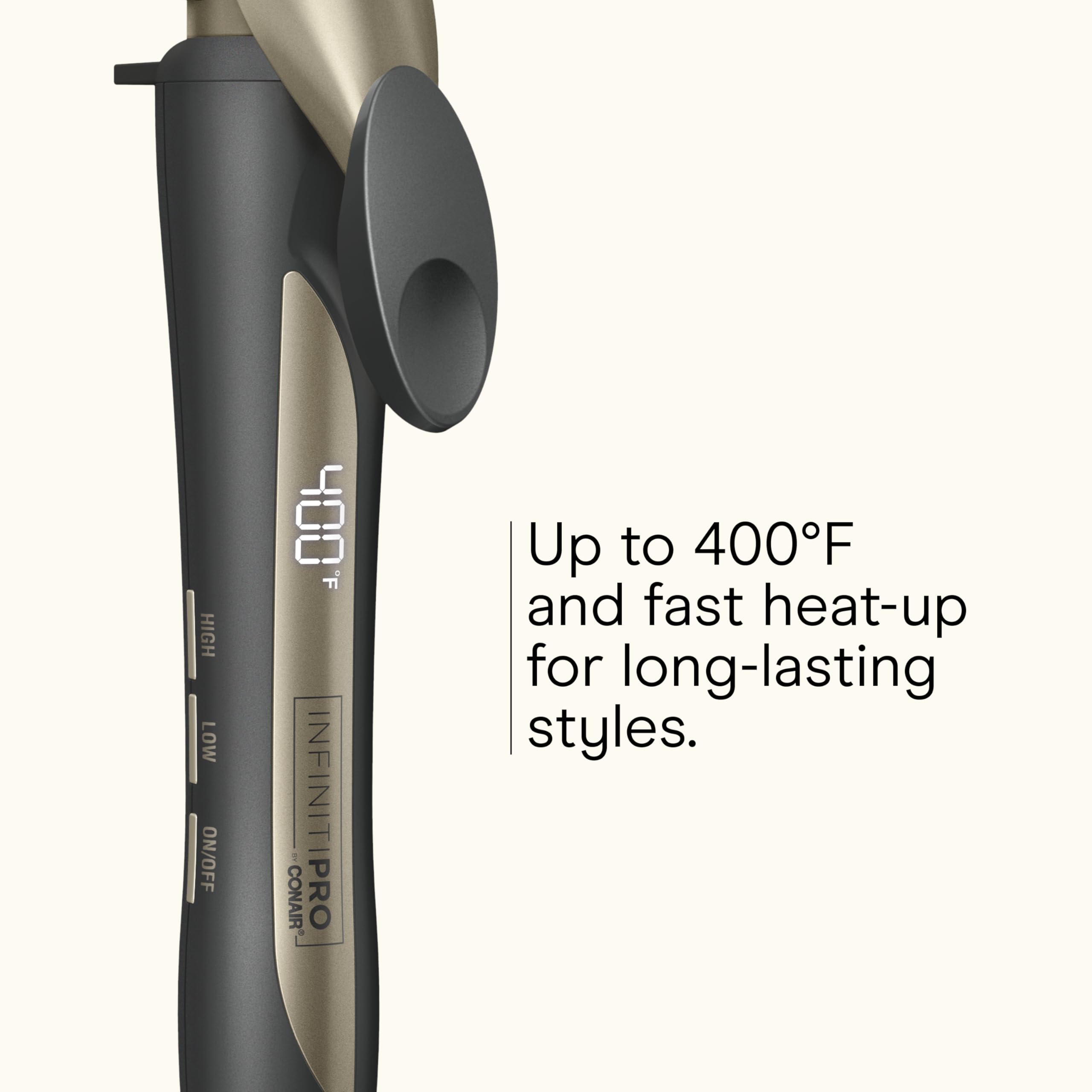Conair Infiniti Pro: pantalla digital para ajustar la temperatura con precisión