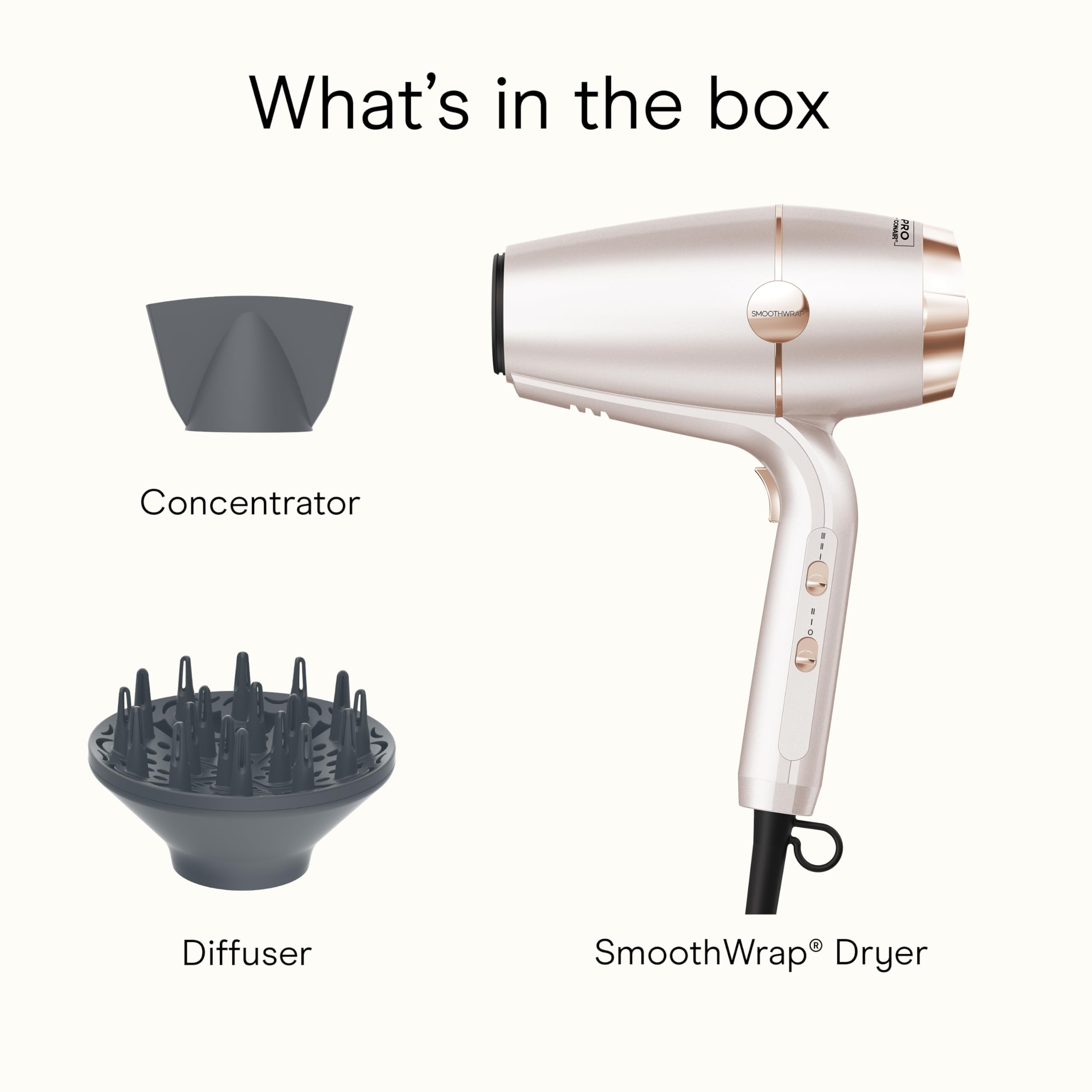 Conair Infiniti Pro SmoothWrap diseño ligero para uso diario.