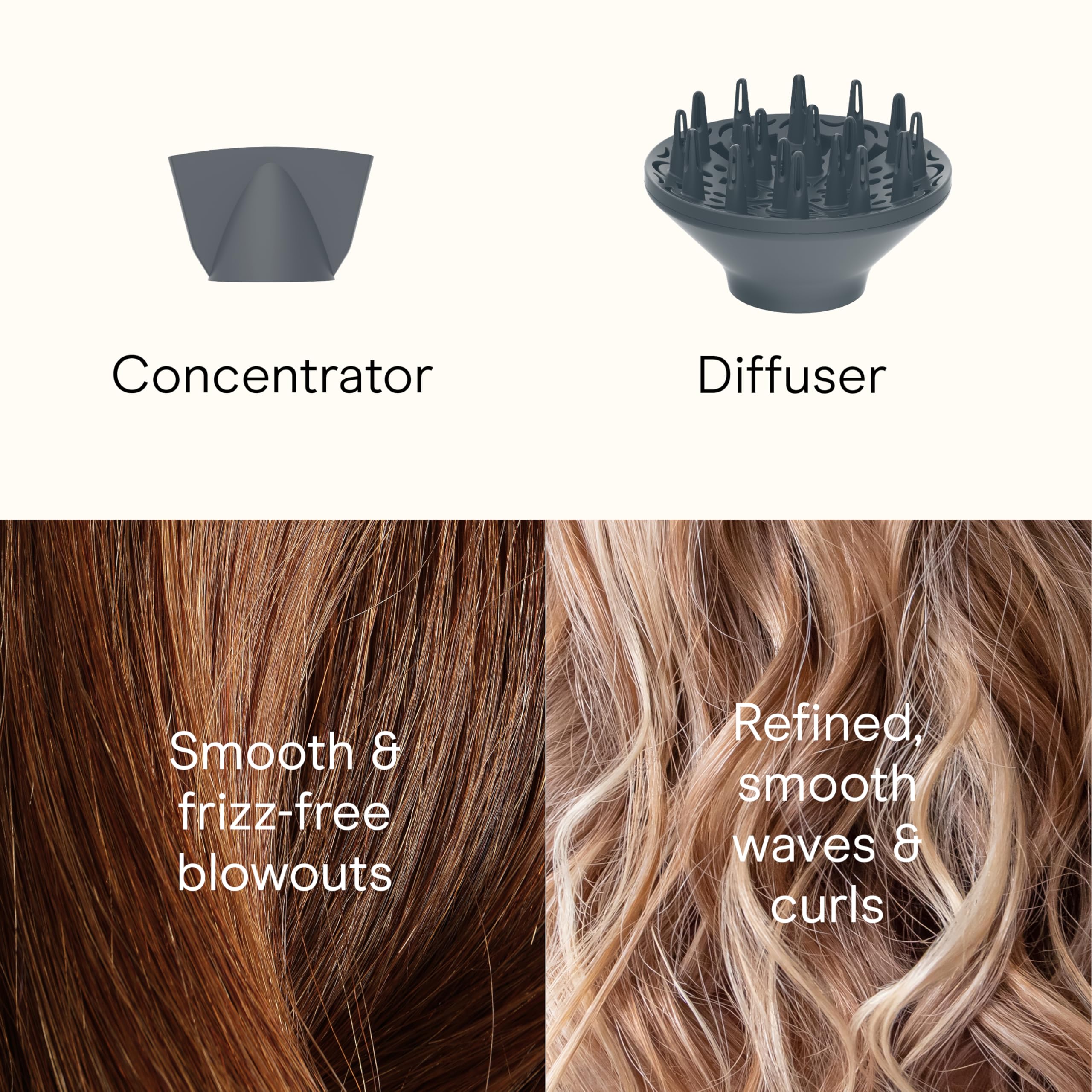Conair Infiniti Pro SmoothWrap pulso frío para fijar el peinado.