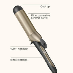 Conair INFINITIPRO rizador, calentamiento rápido para peinados eficientes.