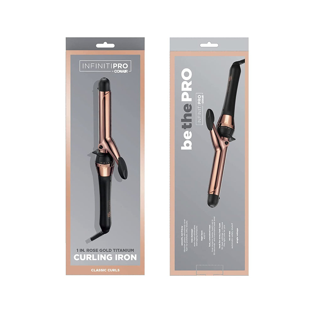 Conair INFINITIPRO Rose Gold Titanium alcanza 400 °F para rizos intensos